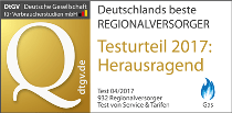 Siegel Deutschlands beste Regionalversorger 2017 Erdgas