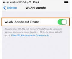 iOS Einstellung für WLAN-Anrufe auf dem iPhone