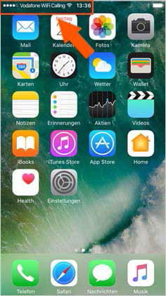 Startbildschirm eines iPhones