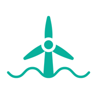 Clean Energy Coastline Icon Windrad
