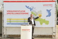 Premiere für H-Gas in Bremen-Mahndorf: swb-Vorstand Timo Poppe